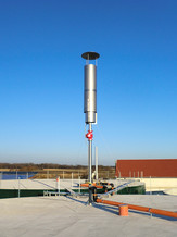 Picture gas torch on concrete ceiling